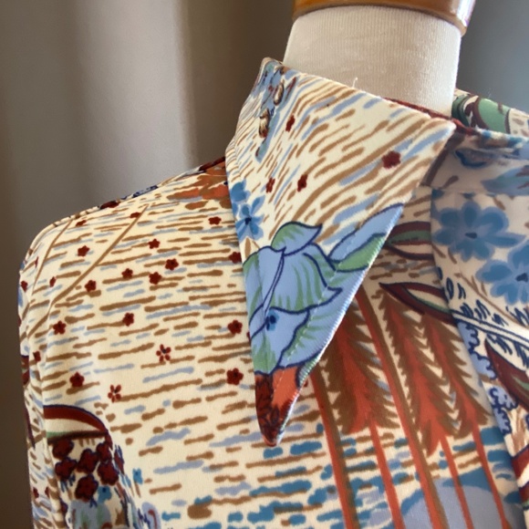 Retro Button Down, Large Collar, Vintage Look By Ship n' Shore - 18 - Picture 6 of 14